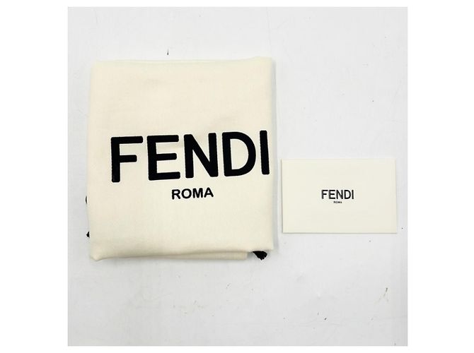 Bolso de mano de cuero beige Fendi - vista 9