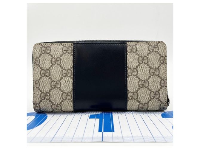 Gucci GG Supreme Langbörse Schwarz Beige - Ansicht 2