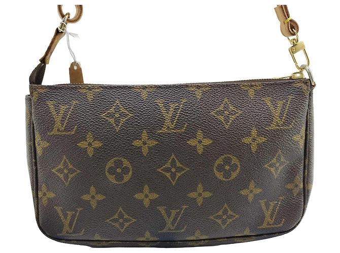 Louis Vuitton Louis Vuitton Pochette Monogramme en toile Monogramme medium Marron - vue 2