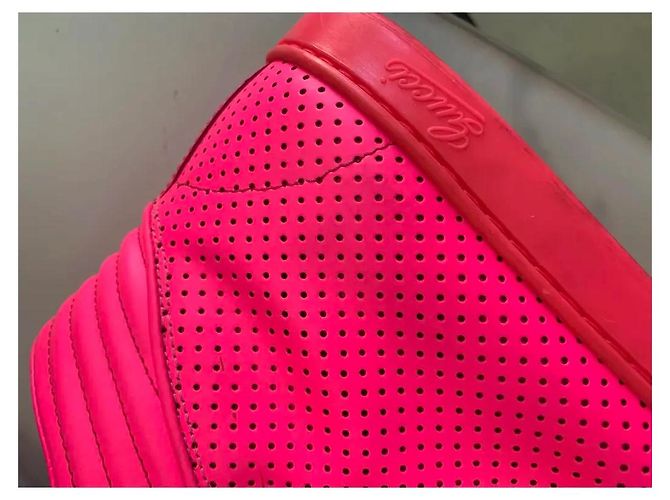 Zapatillas altas Gucci Coda rosa neón de piel - vista 6