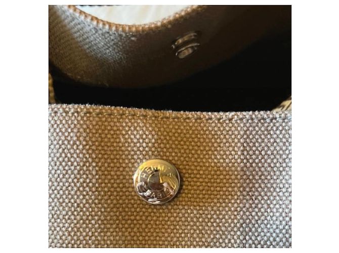 Hermès Cannes MM Borsa in tela taupe - vista 11