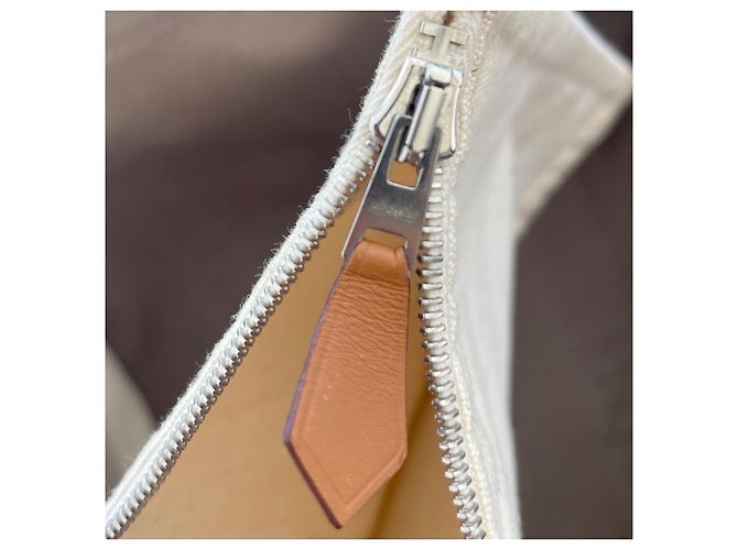 Hermès Cannes MM Borsa in tela taupe - vista 8