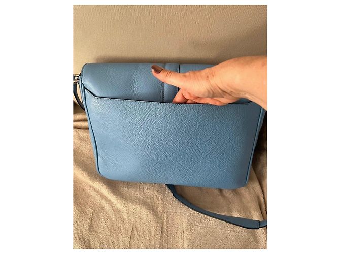 Lancel Nine borsa a tracolla in pelle blu - vista 3