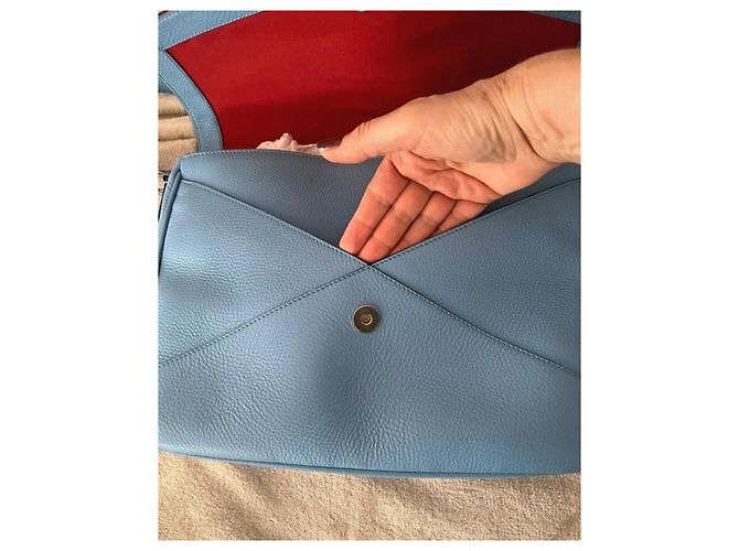 Lancel Nine borsa a tracolla in pelle blu - vista 6