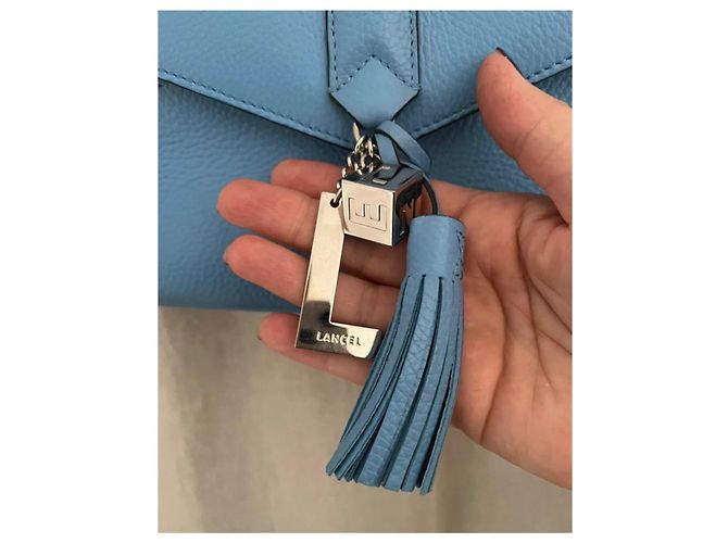 Lancel Nine borsa a tracolla in pelle blu - vista 7