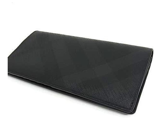 Portafoglio lungo bifold da uomo Burberry in nero - vista 2
