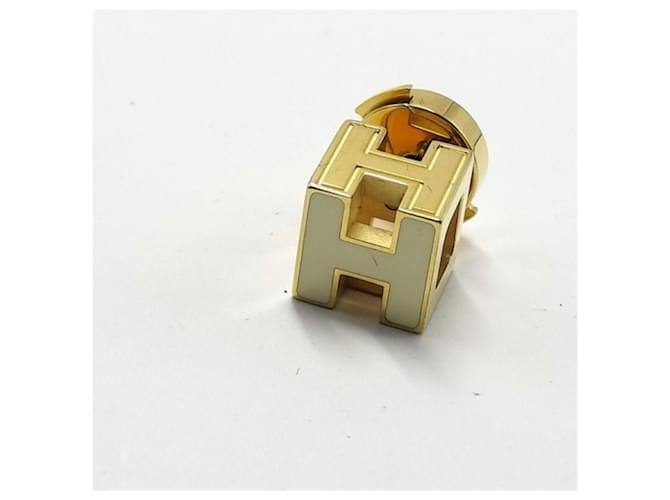 Orecchini Cage d'H in Oro e Bianco di Hermès D'oro - vista 2