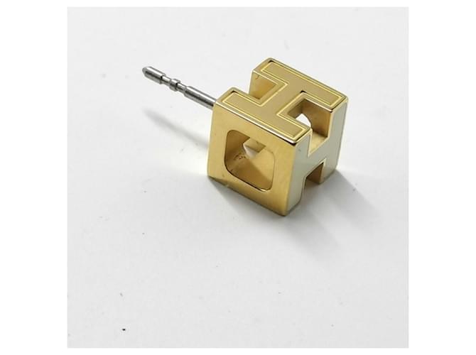 Orecchini Cage d'H in Oro e Bianco di Hermès D'oro - vista 8