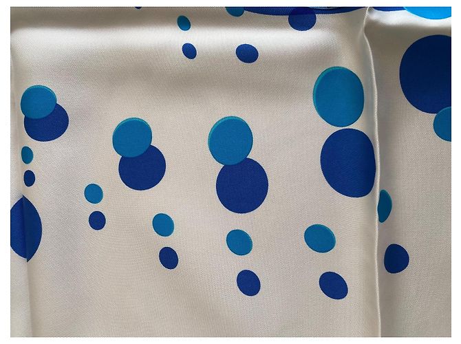 Sciarpa di seta Hermès Hola Flamenca blu - vista 12
