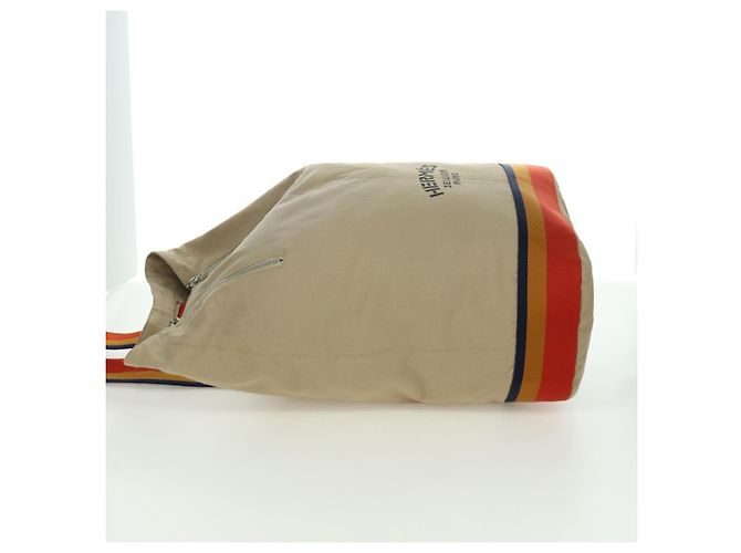 Hermès Borsa a tracolla Cavalier in Tela e Nylon Hermes Beige - vista 3