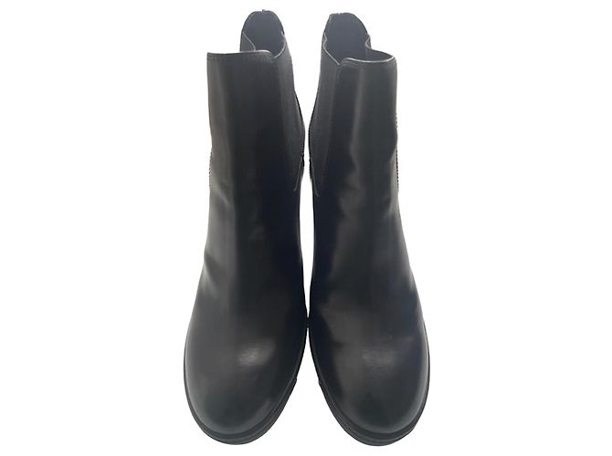 Botines Hogan de cuero negro con tacón bloque y plataforma - talla 40 - vista 3