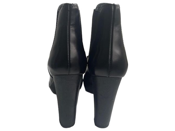Botines Hogan de cuero negro con tacón bloque y plataforma - talla 40 - vista 5