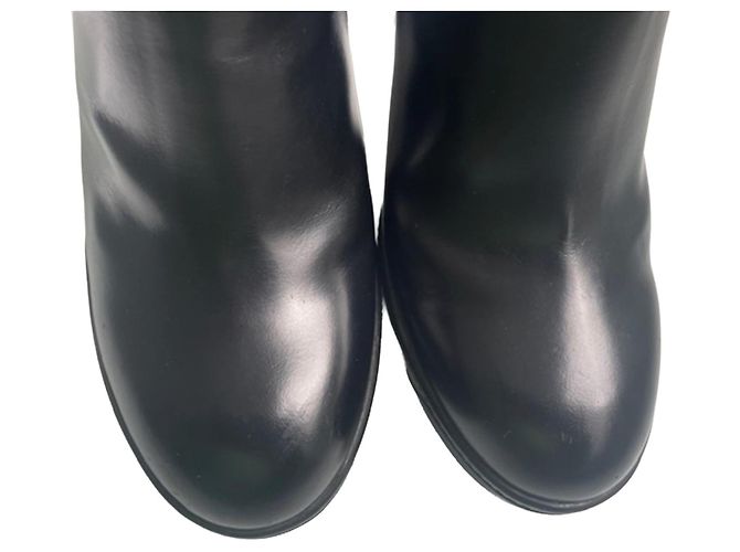 Botines Hogan de cuero negro con tacón bloque y plataforma - talla 40 - vista 6