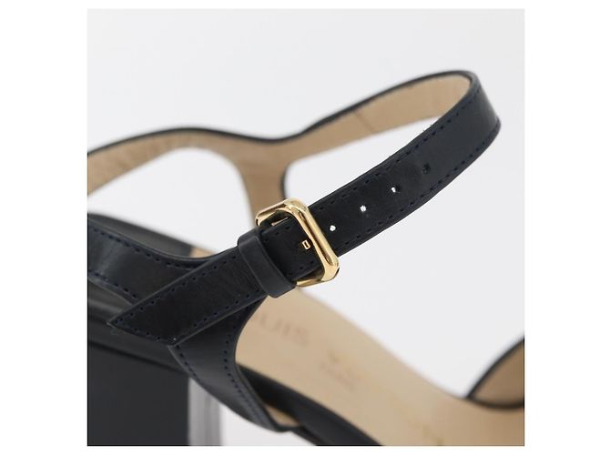 LOUIS VUITTON Sandali Mini Tacchi Monogramma 34 1/2 Blu LV Auth 174619A - vista 14