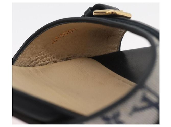 LOUIS VUITTON Sandali Mini Tacchi Monogramma 34 1/2 Blu LV Auth 174619A - vista 32
