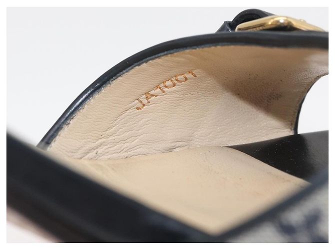 LOUIS VUITTON Sandali Mini Tacchi Monogramma 34 1/2 Blu LV Auth 174619A - vista 33