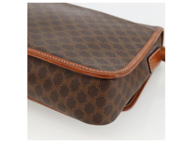 Céline Borsa a spalla circolare in tela Macadam CELINE in pelle PVC marrone oro Auth YKZ1118 D'oro - vista 12