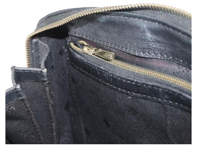 MCM Vicetos Logogram Borsa a Mano PVC Nero Oro Auth 174753 D'oro - vista 20