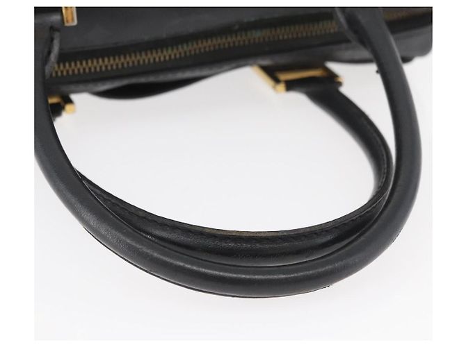 MCM Vicetos Logogram Borsa a Mano PVC Nero Oro Auth 174753 D'oro - vista 7