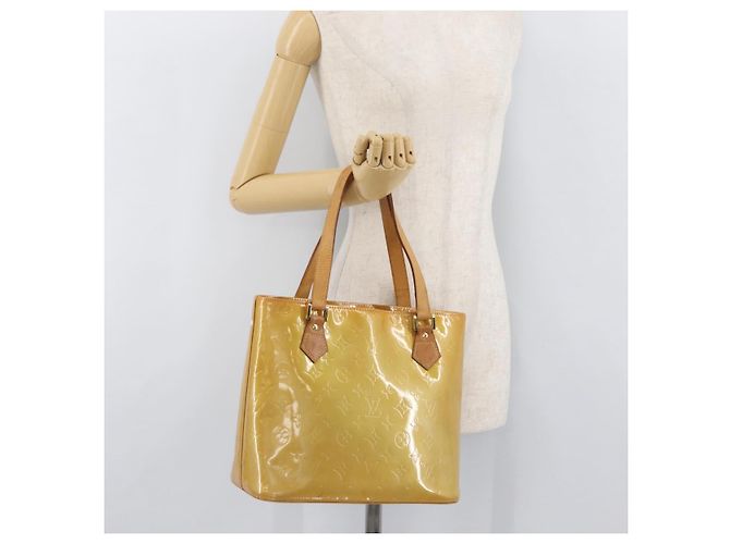 LOUIS VUITTON Handtasche Monogram Vernis Houston Beige M91004 LV Auth YKZ943 - Ansicht 26