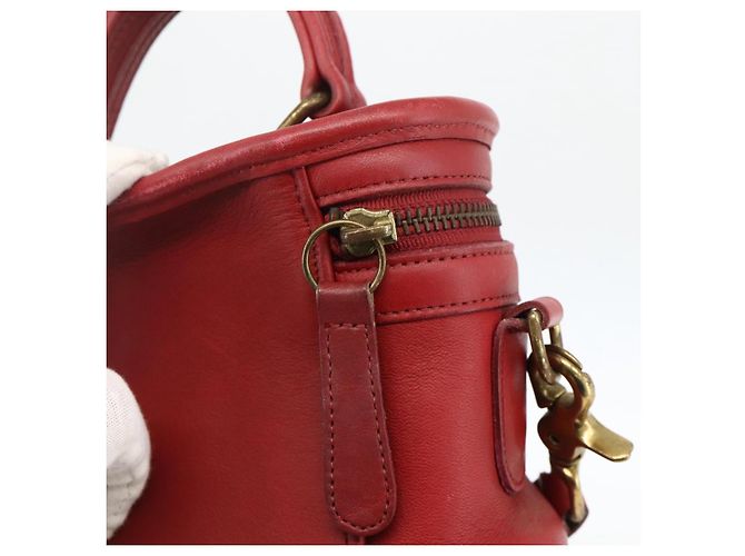 Borsa a Mano in Pelle Coach 2 in 1 Rossa Oro Auth YKZ1034 Rosso D'oro - vista 16
