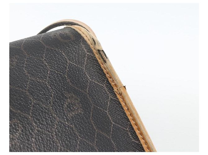 Christian Dior Schultertasche aus Waben-Canvas PVC Schwarz Gold Auth 174371 Golden - Ansicht 14