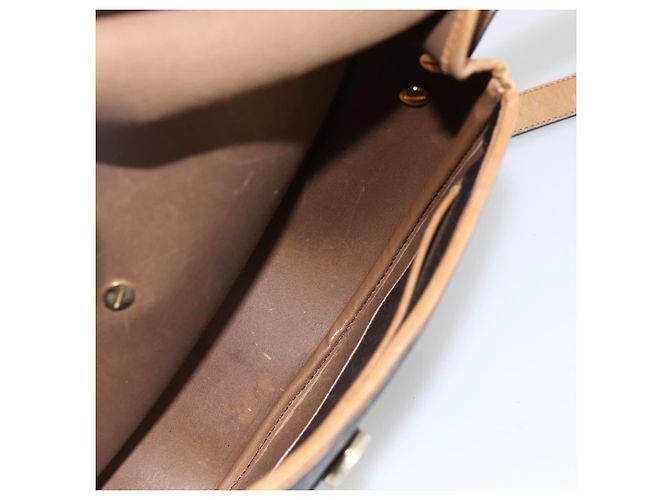 Christian Dior Schultertasche aus Waben-Canvas PVC Schwarz Gold Auth 174371 Golden - Ansicht 18
