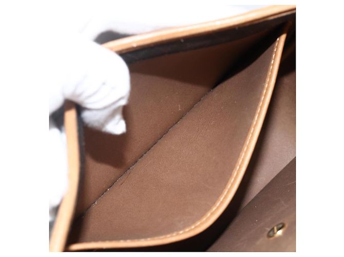 Christian Dior Schultertasche aus Waben-Canvas PVC Schwarz Gold Auth 174371 Golden - Ansicht 20