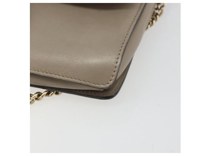 Chloé Chloe Fay Schultertasche aus Leder Wildleder Grau Gold Auth BA11981 Braun Golden - Ansicht 10