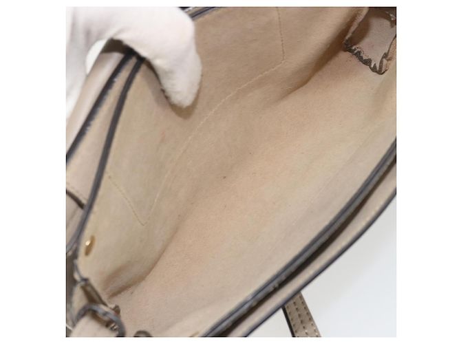 Chloé Chloe Fay Schultertasche aus Leder Wildleder Grau Gold Auth BA11981 Braun Golden - Ansicht 18
