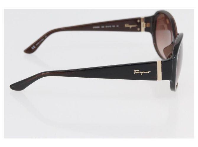 Salvatore Ferragamo Chloe Sunglasses plastic 2 Set Brown Auth BA12033 - view 13