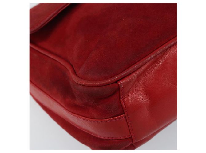 Borsa a Spalla GUCCI Camoscio Rosso Oro 007 3444 0220 Auth AMZ169 D'oro - vista 11