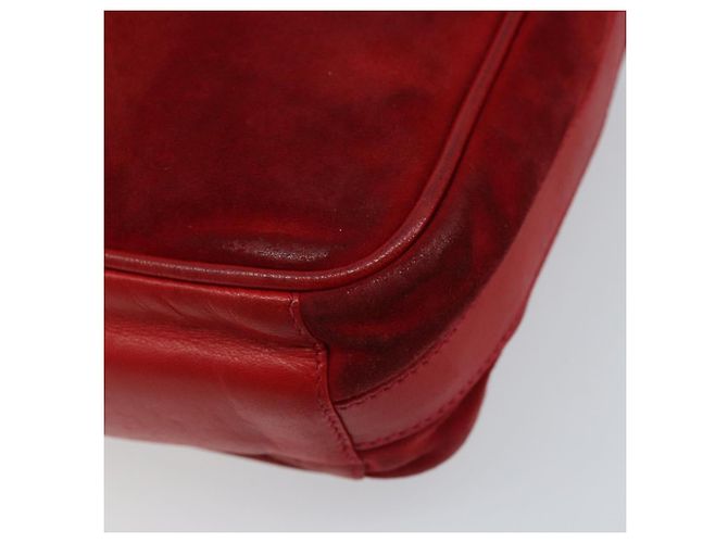 Borsa a Spalla GUCCI Camoscio Rosso Oro 007 3444 0220 Auth AMZ169 D'oro - vista 12