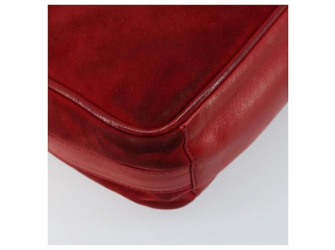 Borsa a Spalla GUCCI Camoscio Rosso Oro 007 3444 0220 Auth AMZ169 D'oro - vista 13