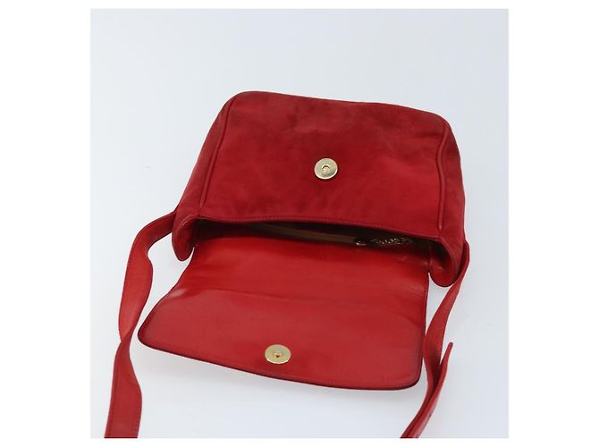 Borsa a Spalla GUCCI Camoscio Rosso Oro 007 3444 0220 Auth AMZ169 D'oro - vista 15