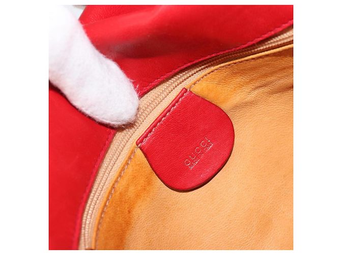 Borsa a Spalla GUCCI Camoscio Rosso Oro 007 3444 0220 Auth AMZ169 D'oro - vista 16