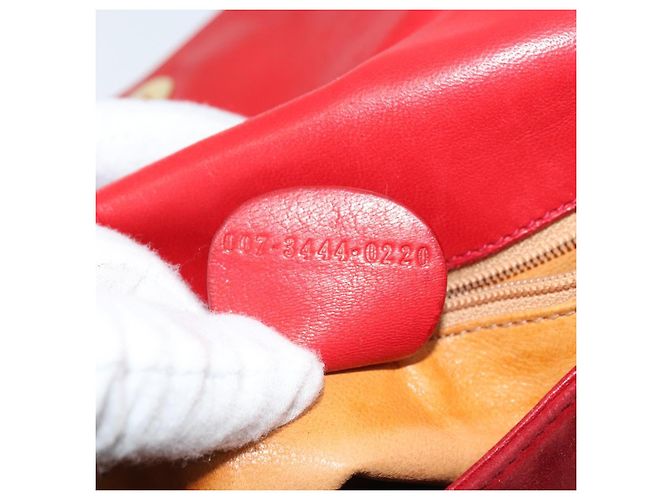 Borsa a Spalla GUCCI Camoscio Rosso Oro 007 3444 0220 Auth AMZ169 D'oro - vista 22