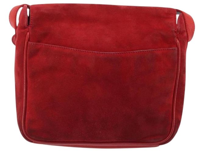 Borsa a Spalla GUCCI Camoscio Rosso Oro 007 3444 0220 Auth AMZ169 D'oro - vista 3
