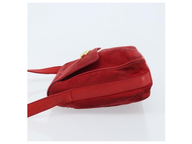 Borsa a Spalla GUCCI Camoscio Rosso Oro 007 3444 0220 Auth AMZ169 D'oro - vista 5
