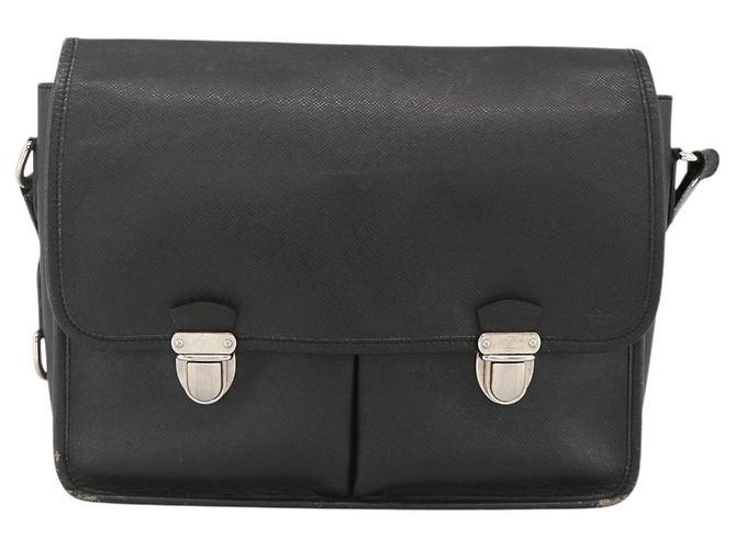 LOUIS VUITTON Borsa a Spalla Taiga Alexei Ardoise M32472 LV Auth BAZ083 Grigio - vista 13