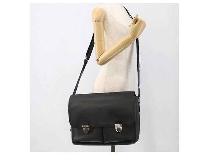 LOUIS VUITTON Borsa a Spalla Taiga Alexei Ardoise M32472 LV Auth BAZ083 Grigio - vista 26