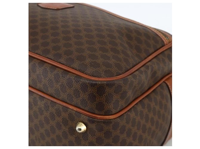 Céline Borsa a Spalla in Tela Macadam CELINE in Pelle PVC Marrone Oro Auth INZ013 D'oro - vista 10