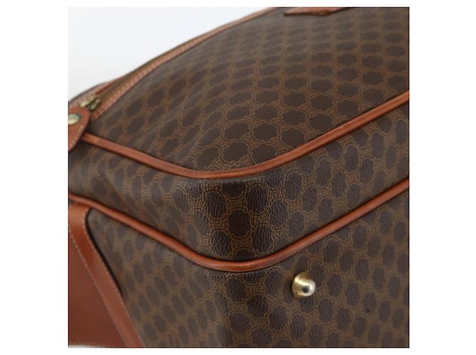 Céline Borsa a Spalla in Tela Macadam CELINE in Pelle PVC Marrone Oro Auth INZ013 D'oro - vista 11