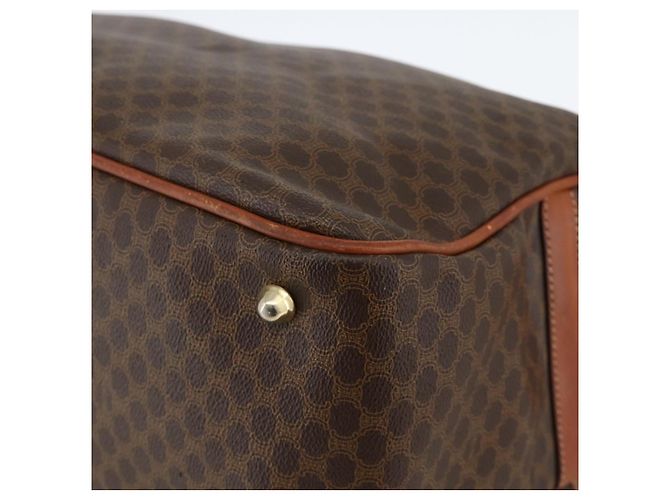 Céline Borsa a Spalla in Tela Macadam CELINE in Pelle PVC Marrone Oro Auth INZ013 D'oro - vista 12