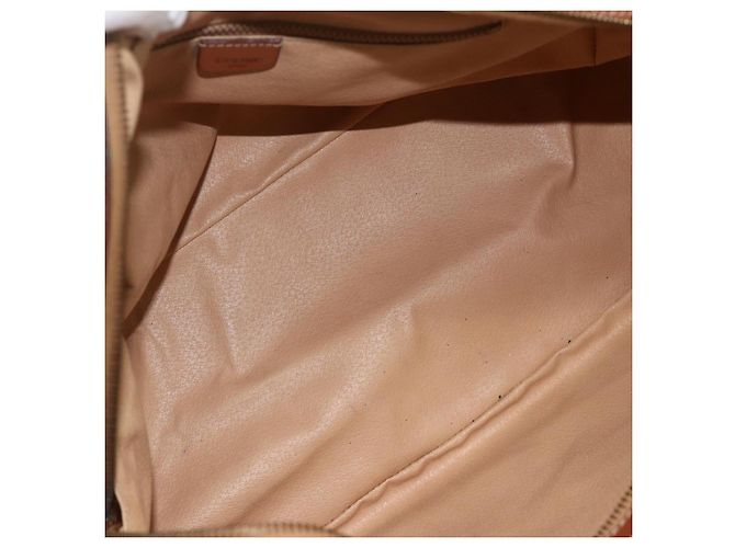 Céline Borsa a Spalla in Tela Macadam CELINE in Pelle PVC Marrone Oro Auth INZ013 D'oro - vista 16