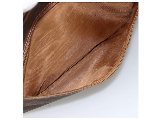 Céline Borsa a Spalla in Tela Macadam CELINE in Pelle PVC Marrone Oro Auth INZ013 D'oro - vista 22