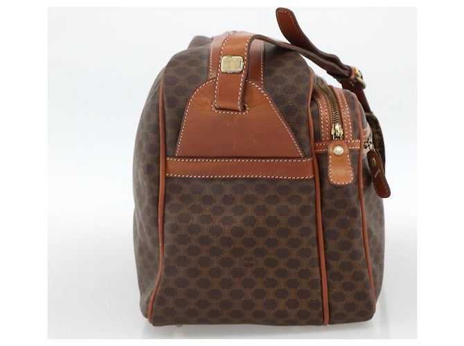 Céline Borsa a Spalla in Tela Macadam CELINE in Pelle PVC Marrone Oro Auth INZ013 D'oro - vista 4
