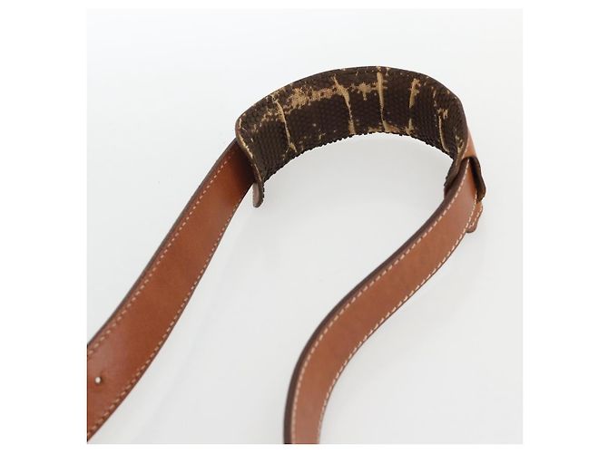 Céline Borsa a Spalla in Tela Macadam CELINE in Pelle PVC Marrone Oro Auth INZ013 D'oro - vista 8