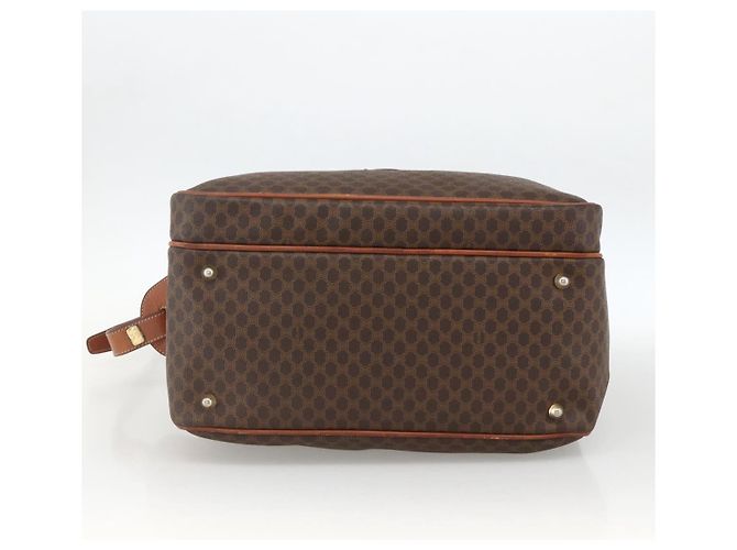 Céline Borsa a Spalla in Tela Macadam CELINE in Pelle PVC Marrone Oro Auth INZ013 D'oro - vista 9