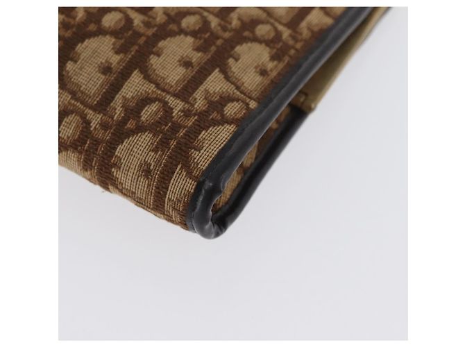 Pochette in tela Trotter Christian Dior Marrone Oro Auth YKZ187 - vista 11